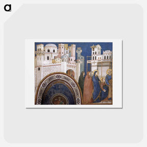 アートポストカード-Return of Christ to Jerusalem - ジョット ディ ボンドーネ Postcard.