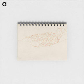 アートメモ帳-Study of a woman wrapped in a plaid, resting - グスタフ クリムト Memo.