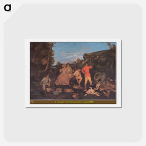 アートポストカード-The Huntsman's Picnic - ギュスターヴ クールベ Postcard.