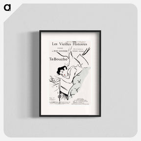 アートポスター-Les Vieilles histoires: Ta Bouche - アンリ ド トゥールーズ ロートレック Poster.