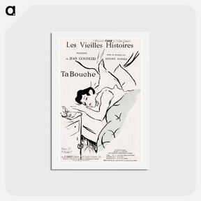 アートポストカード-Les Vieilles histoires: Ta Bouche - アンリ ド トゥールーズ ロートレック Postcard.