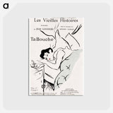 アートポストカード-Les Vieilles histoires: Ta Bouche - アンリ ド トゥールーズ ロートレック Postcard.