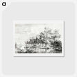 アートポストカード-Landscape with wading cows - ジャン ベルナール Postcard.