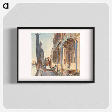アートポスター-Gondola Moorings on the Grand Canal - ジョン シンガー サージェント Poster.
