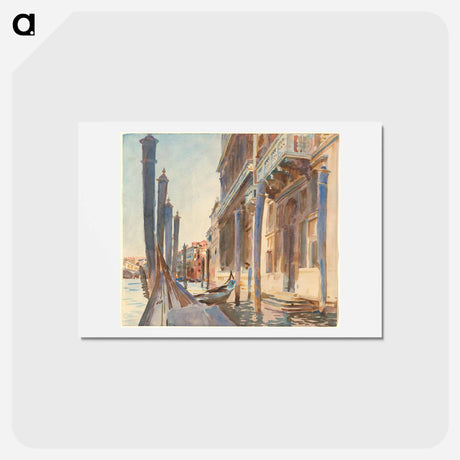 アートポストカード-Gondola Moorings on the Grand Canal - ジョン シンガー サージェント Postcard.