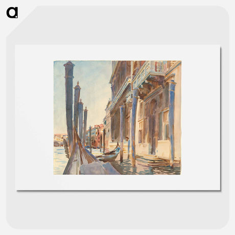 アートポスター-Gondola Moorings on the Grand Canal - ジョン シンガー サージェント Poster.