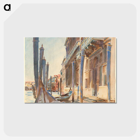 アートポストカード-Gondola Moorings on the Grand Canal - ジョン シンガー サージェント Postcard.