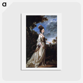 アートポストカード-Jane, Countess of Harrington - ジョシュア レノルズ Postcard.