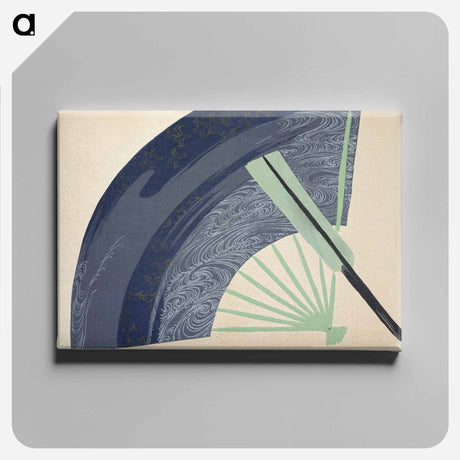 アートパネル-Fan from Momoyogusa–Flowers of a Hundred Generations - 神坂 雪佳 Canvas.