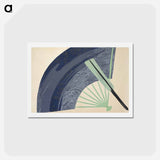 アートポストカード-Fan from Momoyogusa–Flowers of a Hundred Generations - 神坂 雪佳 Postcard.