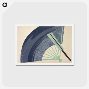 アートポストカード-Fan from Momoyogusa–Flowers of a Hundred Generations - 神坂 雪佳 Postcard.