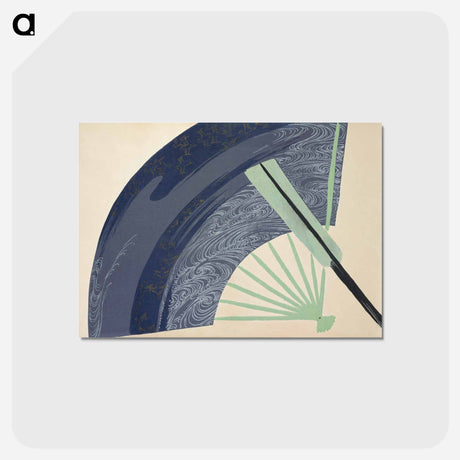 アートポストカード-Fan from Momoyogusa–Flowers of a Hundred Generations - 神坂 雪佳 Postcard.