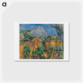 アートポストカード-La Montagne Sainte-Victoire vue de la carrière Bibémus - ポール セザンヌ Postcard.