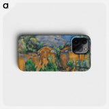 La Montagne Sainte-Victoire vue de la carrière Bibémus - Paul Cezanne Phone Case.