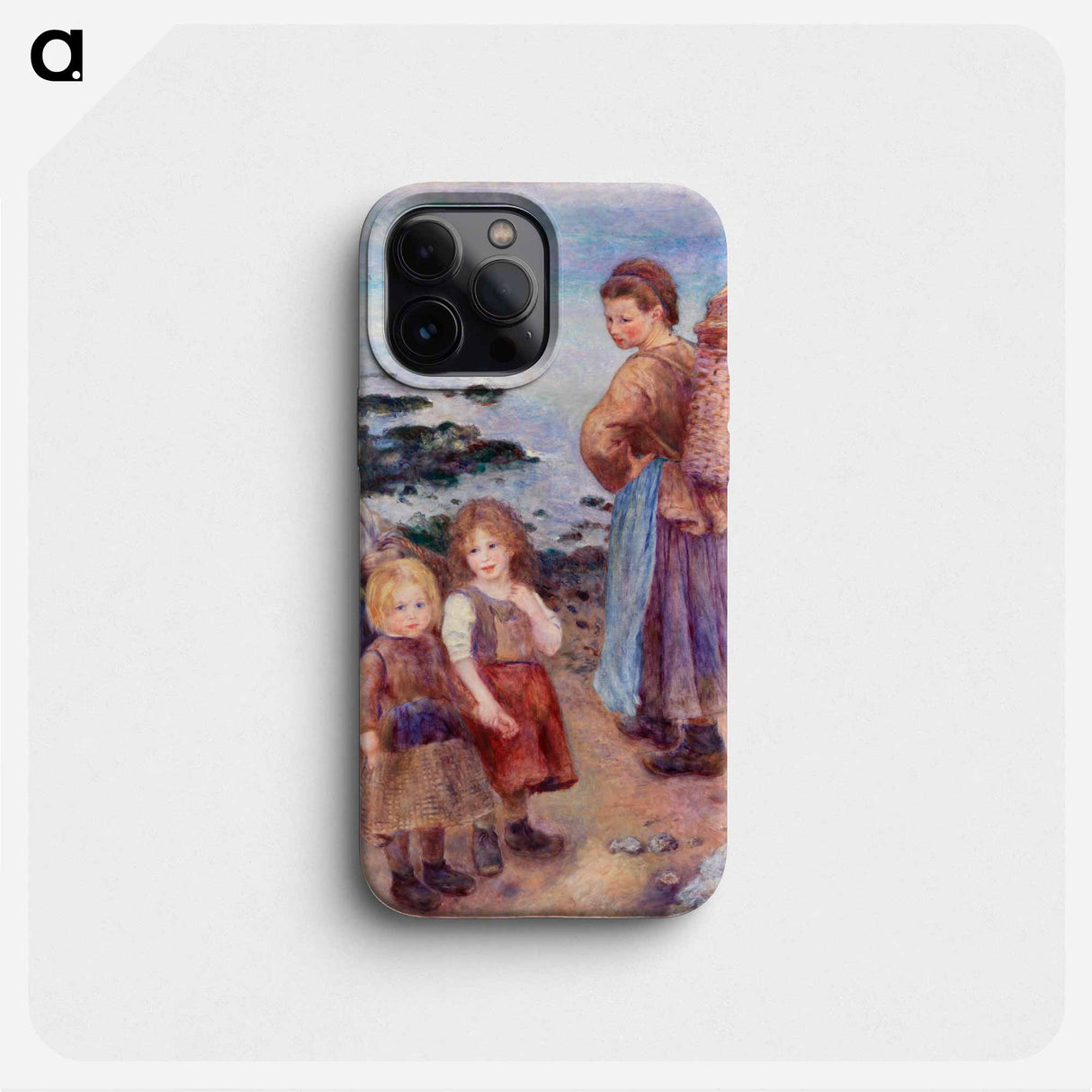 Mussel-Fishers at Berneval - Pierre-Auguste Renoir Phone Case.