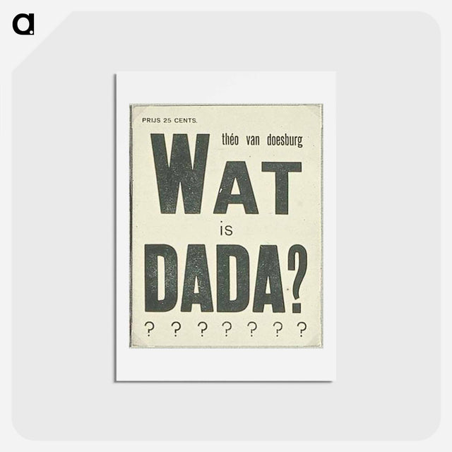 アートポストカード-Cover of "What is dada" - テオ ファン ドゥースブルフ Postcard.
