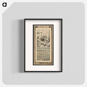 アートポスター-Kalenderblad voor december 1907 met een winterkoning in de sneeuw - テオ ヴァン ホイテマ Poster.
