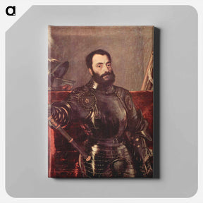 アートパネル-Portrait of Francesco Maria della Rovere - ティツィアーノ ヴェチェッリオ Canvas.