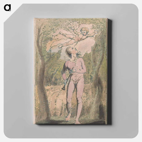 アートパネル-Songs of Innocence and of Experience, Plate 1, Innocence Frontispiece - ウィリアム ブレイク Canvas.