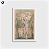 アートポストカード-Songs of Innocence and of Experience, Plate 1, Innocence Frontispiece - ウィリアム ブレイク Postcard.