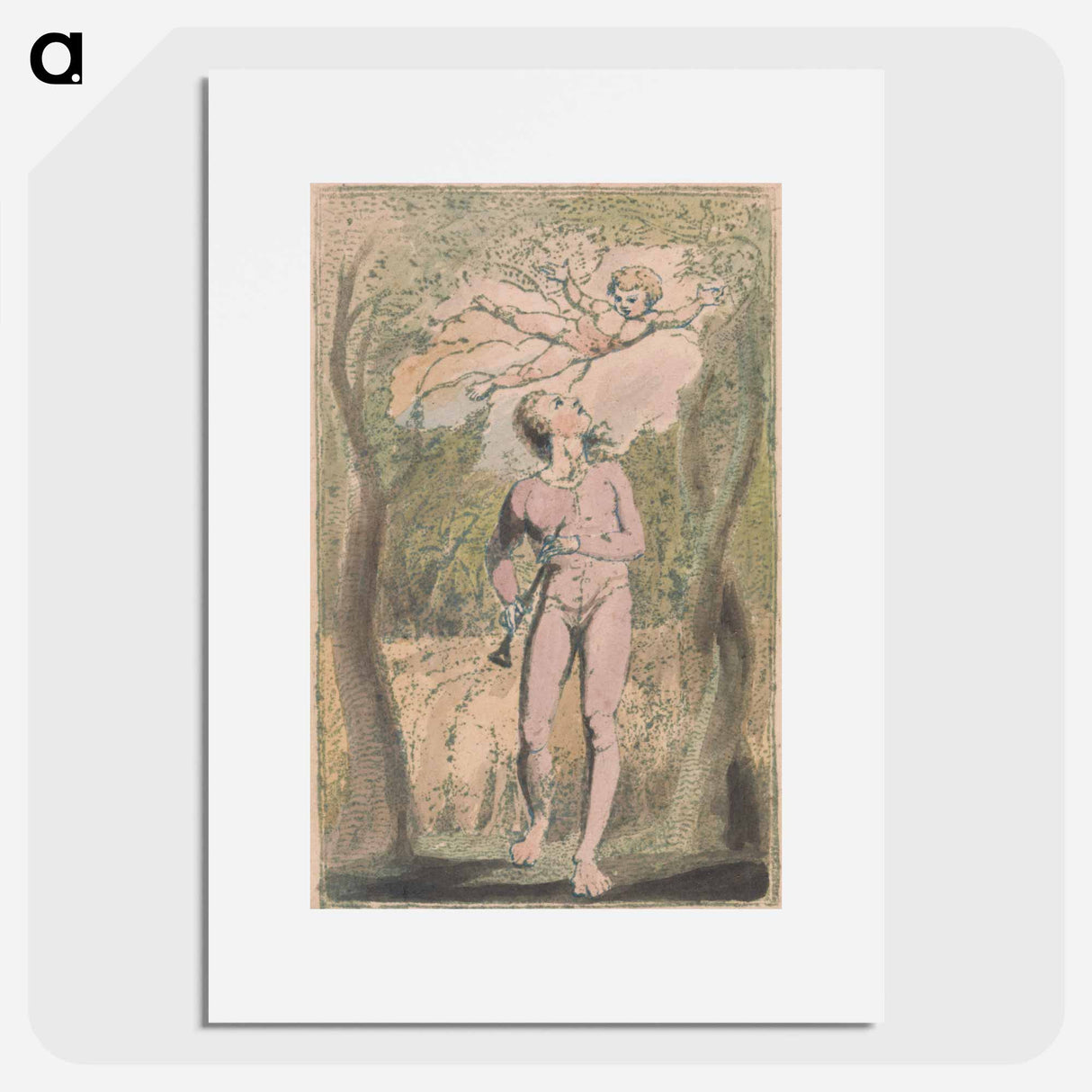 アートポスター-Songs of Innocence and of Experience, Plate 1, Innocence Frontispiece - ウィリアム ブレイク Poster.