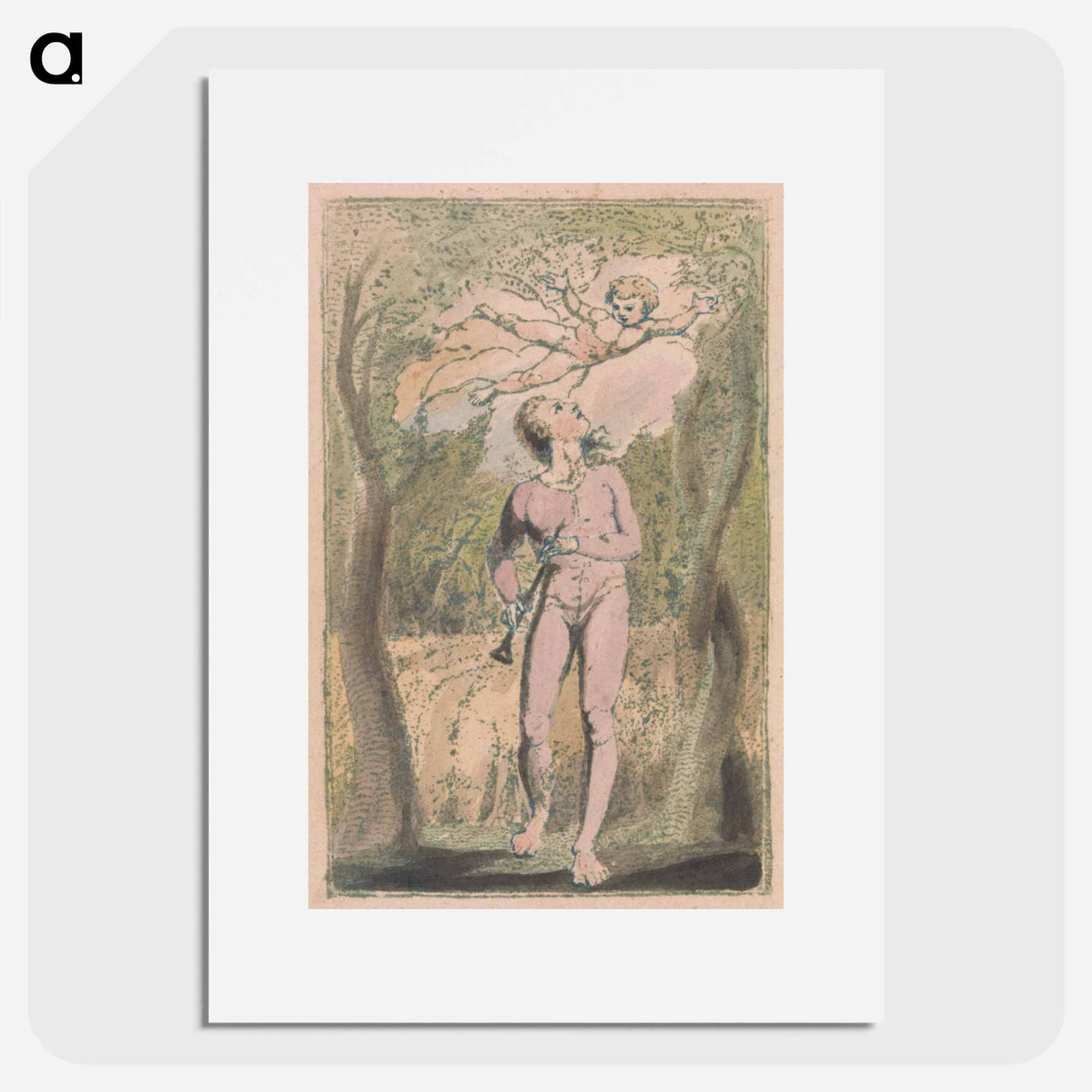 Songs of Innocence and of Experience, Plate 1, Innocence Frontispiece - William Blake Poster.