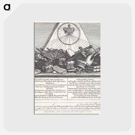 アートポストカード-Blowing off about his new Copyright Act - ウィリアム ホガース Postcard.