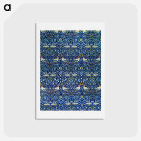 アートポストカード-William Morris's Wool curtain: Bird - ウィリアム モリス Postcard.