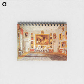 アートメモ帳-Petworth, the Drawing room, Bodycolor on blue paper - ウィリアム ターナー Memo.
