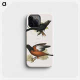 The Cow Bunting (Molothrus pecoris) 46. The Orchard Oriole (Icterus spurius) - ニューヨークの動物学 Phone Case.