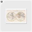 アートポストカード-Mappa mondo o vero carta generale del globo terrestre - アンティーク地図 Postcard.