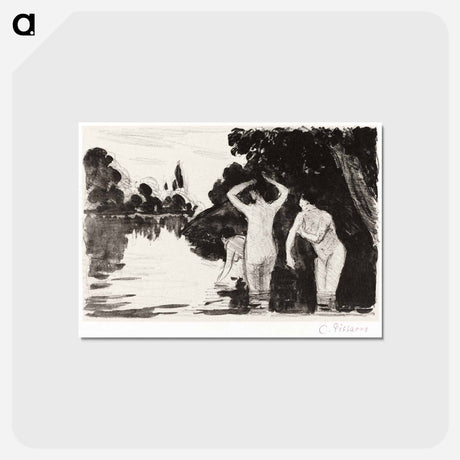 アートポストカード-Bathers - カミーユ ピサロ Postcard.