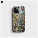 The Rue Montorgueil in Paris - クロード モネ Phone Case.