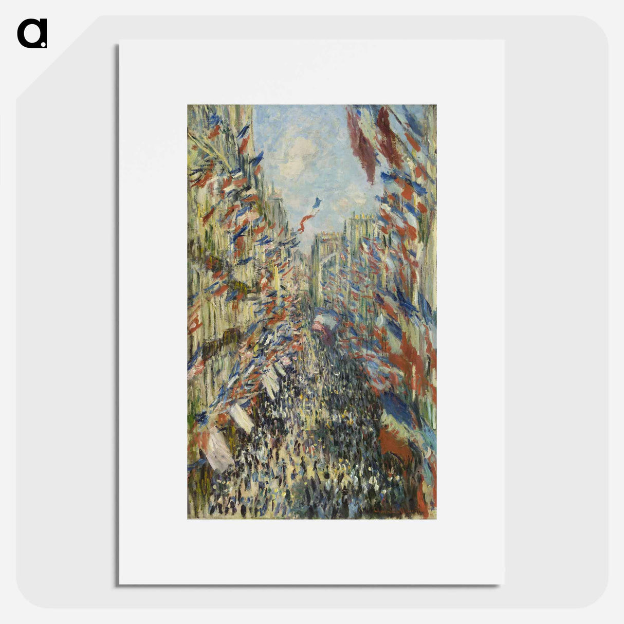 The Rue Montorgueil in Paris - Claude Monet Poster.