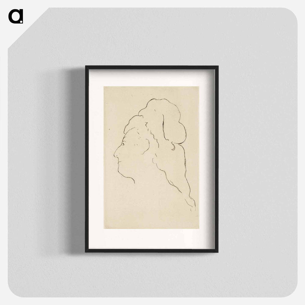 アートポスター-Profile of Eva Gonzales, Turned to the Left - エドゥアール マネ Poster.