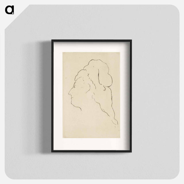 アートポスター-Profile of Eva Gonzales, Turned to the Left - エドゥアール マネ Poster.