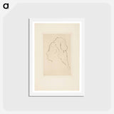 アートポストカード-Profile of Eva Gonzales, Turned to the Left - エドゥアール マネ Postcard.