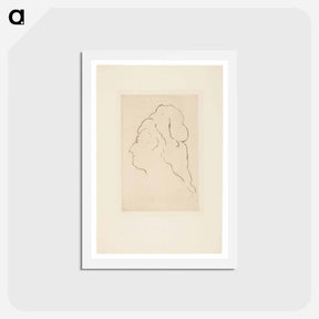 アートポストカード-Profile of Eva Gonzales, Turned to the Left - エドゥアール マネ Postcard.