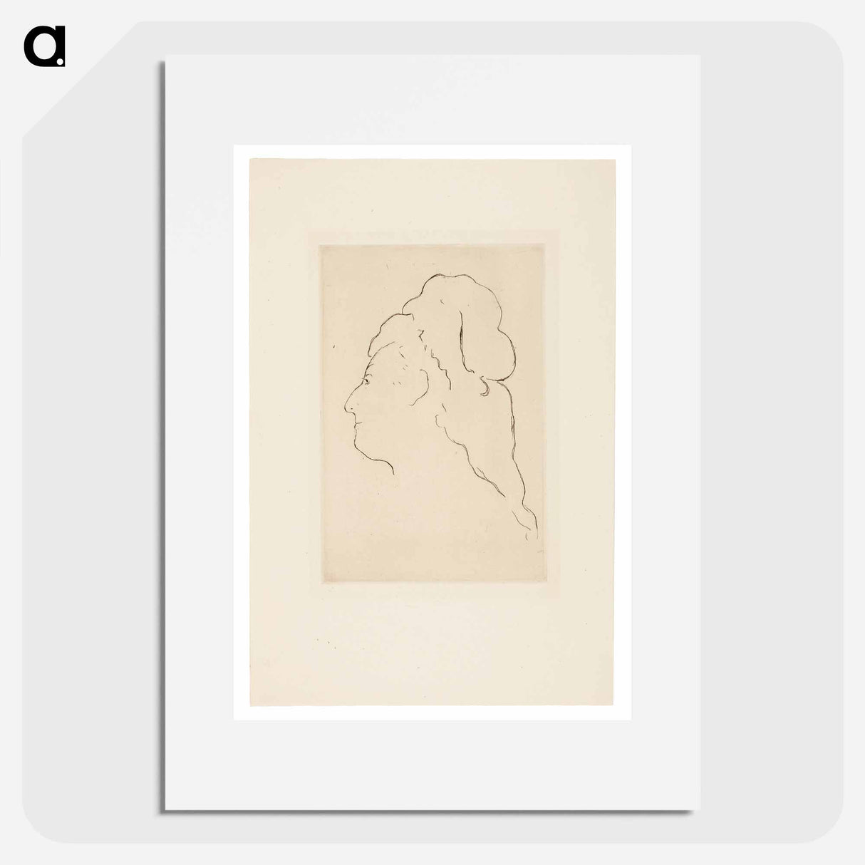 Profile of Eva Gonzales, Turned to the Left - エドゥアール マネ Poster.