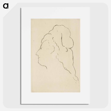 アートポスター-Profile of Eva Gonzales, Turned to the Left - エドゥアール マネ Poster.