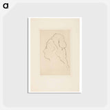 アートポストカード-Profile of Eva Gonzales, Turned to the Left - エドゥアール マネ Postcard.