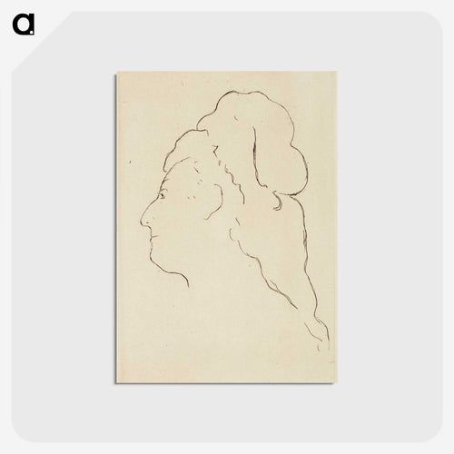 Profile of Eva Gonzales, Turned to the Left - エドゥアール マネ Postcard.