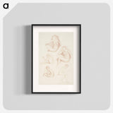 Female Nude : Five Studies of a seated Girl - エドワード バーン ジョーンズ Poster.
