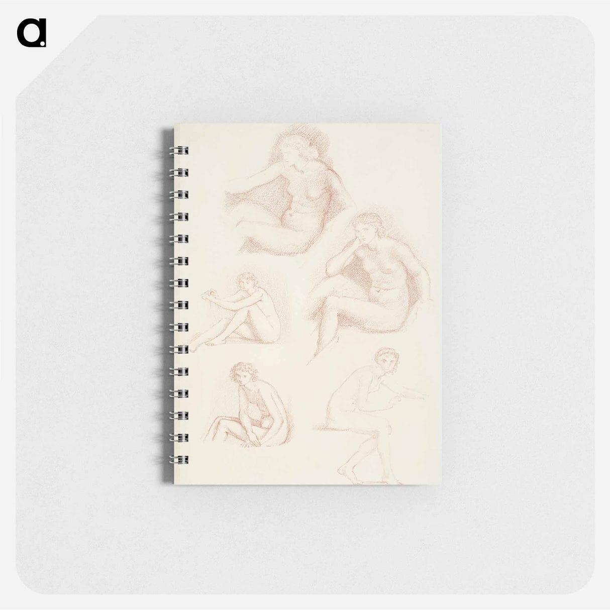 アートメモ帳-Female Nude : Five Studies of a seated Girl - エドワード バーン ジョーンズ Memo.