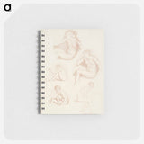 アートメモ帳-Female Nude : Five Studies of a seated Girl - エドワード バーン ジョーンズ Memo.