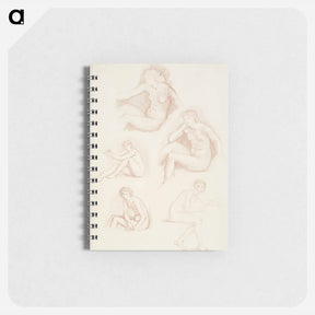 アートメモ帳-Female Nude : Five Studies of a seated Girl - エドワード バーン ジョーンズ Memo.