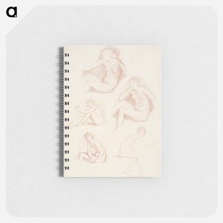 アートメモ帳-Female Nude : Five Studies of a seated Girl - エドワード バーン ジョーンズ Memo.