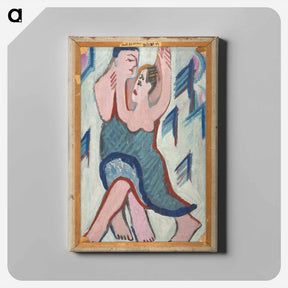 アートパネル-Dancing Couple in the Snow - エルンスト ルートヴィヒ キルヒナー Canvas.