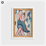 アートポストカード-Dancing Couple in the Snow - エルンスト ルートヴィヒ キルヒナー Postcard.