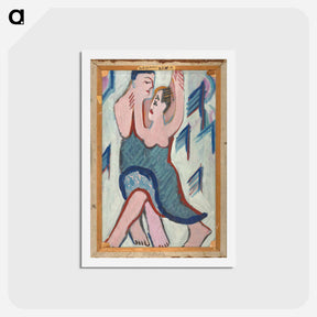 アートポストカード-Dancing Couple in the Snow - エルンスト ルートヴィヒ キルヒナー Postcard.